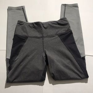 Splendid gray colorblock yoga pants leggings small